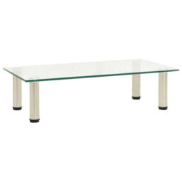 Vidaxl Tv Stand Transparent 60X35X17 Cm Tempered Glass - thumbnail 1