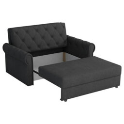 Viva Roma Ii Sofa Bed For Living Room With Sleeping Function Storage Metal Legs Wooden Frame 148X85X98Cm Green - thumbnail 3