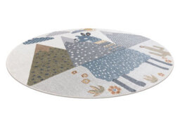 RugsX Carpet Bono 8275 Circle Lama Cream / Light Grey  Circle 200 Cm - thumbnail 1