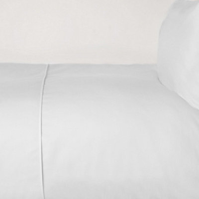 Belledorm 100% Cotton Sateen Duvet Cover White (Superking)