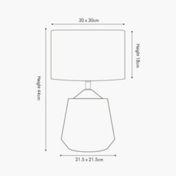 Pacific Lifestyle Black Textured Ceramic And Brushed Silver Table Lamp - thumbnail 3