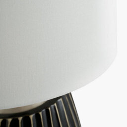 Pacific Lifestyle Black Textured Ceramic And Brushed Silver Table Lamp - thumbnail 7