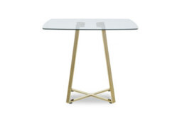 Orsina Metropolitan Square Gold Finish Dining Table - thumbnail 1