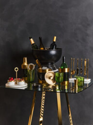 Orsina Metropolitan Square Gold Finish Dining Table - thumbnail 4