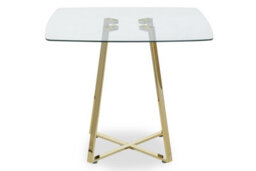 Orsina Metropolitan Square Gold Finish Dining Table - thumbnail 2