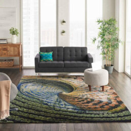 Multicolor Luxurious ,modern Optical/ (3D) Floral Rug For Living Room And Bedroom-160Cm X 226Cm - thumbnail 1