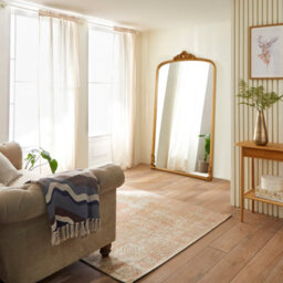 The Online Mirror Shop Chatsworth Gold Oversized Leaner Mirror - Elegant Rectangular Floor Design- H 200Cm X W 120Cm - thumbnail 4