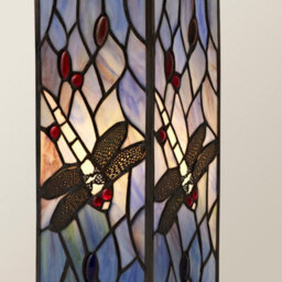 Valuelights Tiffany Dragonfly Stained Glass Table Lamp And Bulb - thumbnail 5