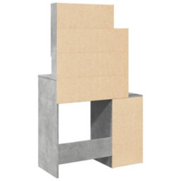 Berkfield Dressing Table With Cabinet Concrete Grey 80X35X132 Cm - thumbnail 7