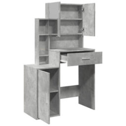 Berkfield Dressing Table With Cabinet Concrete Grey 80X35X132 Cm - thumbnail 8