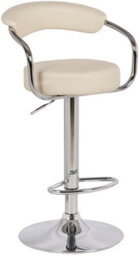 Lamboro Zenith Breakfast Bar Stool With Adjustable Height And Swivel, Cream