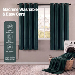 Marlow Velvet Blackout Curtains Thermal Insulated For Bedroom Living Room - thumbnail 9
