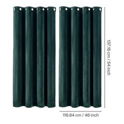 Marlow Velvet Blackout Curtains Thermal Insulated For Bedroom Living Room - thumbnail 4