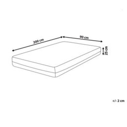Beliani Gel Memory Foam Mattress Spongy H3/4 Firm 90 X 200 Cm (Eu Single) - thumbnail 3