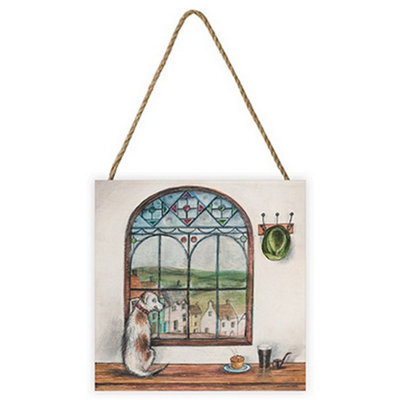 Joe Ramm Pie And Pint Wooden Plaque Multicoloured (One Size)