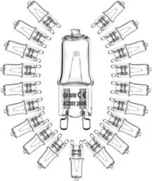 Domira  10X G9 Halogen Bulbs 25W Dimmable Long Lasting Warm White Light For Ovens Wax Burners Cooker Hoods And Ceiling Lights - thumbnail 6