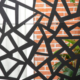 Outsunny Metal Garden Partition Screen Decorative Outdoor Divider W/screws - thumbnail 9