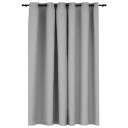 Berkfield Premium Linen-Look Blackout Curtains With Grommets Grey 290X245Cm