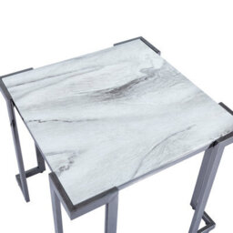 Vanity Living 55 Metal End Table For Living Room, Glass Top Sofa Table, Stainless Steel Side Table - thumbnail 4