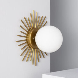 Edit Moon Flush Wall Light Gold - thumbnail 1