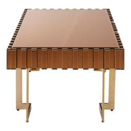 Orsina Reflective Design Coffee Table For Living Room, Gold Finish Table For Patio, Convenient Decorative Table - thumbnail 3
