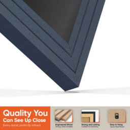"AK Frames 25X17"" Dark Grey Step Vinyl Record Frame With Black Mount For 12 Inch Lp Cover & Disc - Overlapped Design" - thumbnail 3