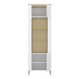 Furniture To Go Lazio Vitrin 1 Door In Alpine White/white Gloss - thumbnail 2