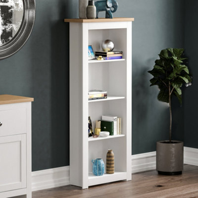 Lassic Vida Designs Arlington White 4 Tier Bookcase Freestanding Shelving Unit (H)1400mm (W)600mm (D)240mm - image 1