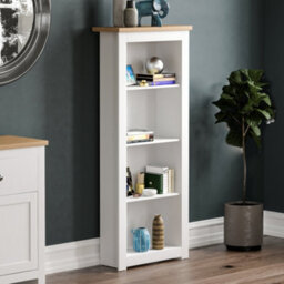 Lassic Vida Designs Arlington White 4 Tier Bookcase Freestanding Shelving Unit (H)1400mm (W)600mm (D)240mm - thumbnail 1