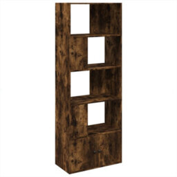 Berkfield Bookcase Smoked Oak 70X36X189 Cm Engineered Wood - thumbnail 3