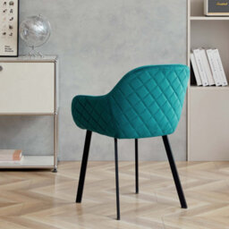 Hafren Green Velvet Dining Chair - Set Of 2 - thumbnail 4