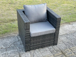 Fimous 8 Seater Rattan Garden Furniture Set Patio Outdoor Lounge Sofa Set With 2 Armchairs Side Table Square Coffee Table - thumbnail 4