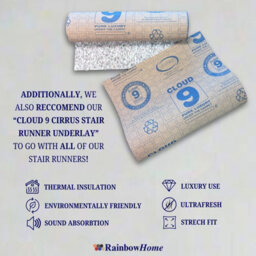 RainbowHome Kalahari Cream Stair Runner With 100% Wool Edge 70 650 - thumbnail 5