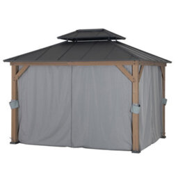 Sunjoy Curtain For Cedar Wooden Gazebo - 300Cm X 360Cm, Suitable For A102032602 - thumbnail 1