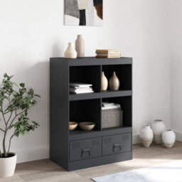 Berkfield Highboard Anthracite 67X39X95 Cm Steel - thumbnail 3