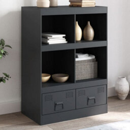 Berkfield Highboard Anthracite 67X39X95 Cm Steel