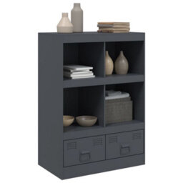 Berkfield Highboard Anthracite 67X39X95 Cm Steel - thumbnail 4