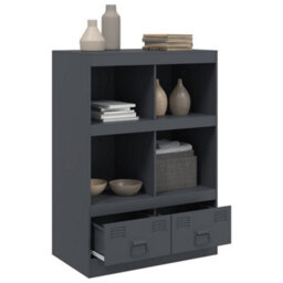 Berkfield Highboard Anthracite 67X39X95 Cm Steel - thumbnail 5