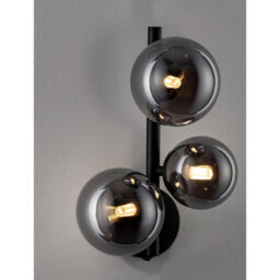 Luminosa Lighting Luminosa Odillia Globe Wall Lights Smokey, Matt Black Led G9 3X5W - thumbnail 5