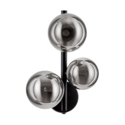 Luminosa Lighting Luminosa Odillia Globe Wall Lights Smokey, Matt Black Led G9 3X5W - thumbnail 1