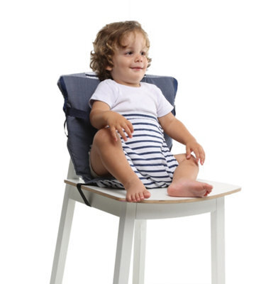 Baby To Love Pocket Chair Fabric Booster Seat Blue Striped Portable - image 1