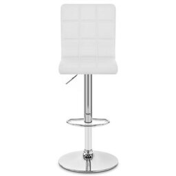 Atlantic Criss Cross Bar Stool White Chrome Legs - thumbnail 1