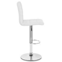 Atlantic Criss Cross Bar Stool White Chrome Legs - thumbnail 3