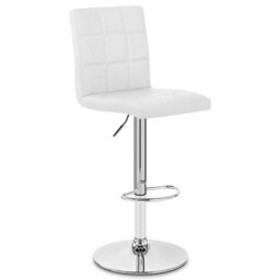 Atlantic Criss Cross Bar Stool White Chrome Legs - thumbnail 2