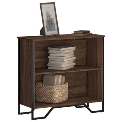Berkfield Bookcase Brown Oak 80X31X74.5 Cm Engineered Wood - image 1