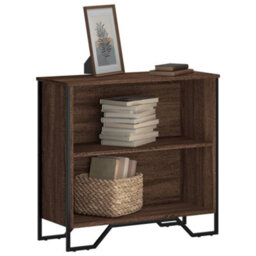 Berkfield Bookcase Brown Oak 80X31X74.5 Cm Engineered Wood