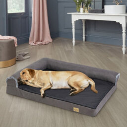 Bingopaw 2Xl 135Cm Deluxe Plush Orthopedic Dog Bed Bolstered Dog Sleeping Sofa Bed Waterproof - thumbnail 8