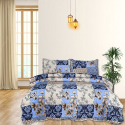 TheWhiteWater Limited Bedspread - Luxury Quilted - Reversible - Bed Throw Warm Quilt - Bedspread Patchwork Raani Design Set 150 Gsm - 3 Tog - thumbnail 4