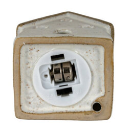 Alora Ceramic Large Town Cottage With Led Lights Illuminated Village Piece - thumbnail 3