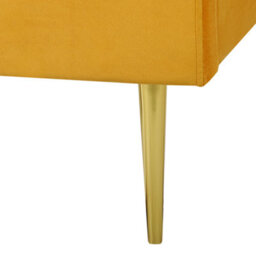 Beliani Bed Velvet Flayat 160 X 200 Cm (Eu King Size) Yellow - thumbnail 8